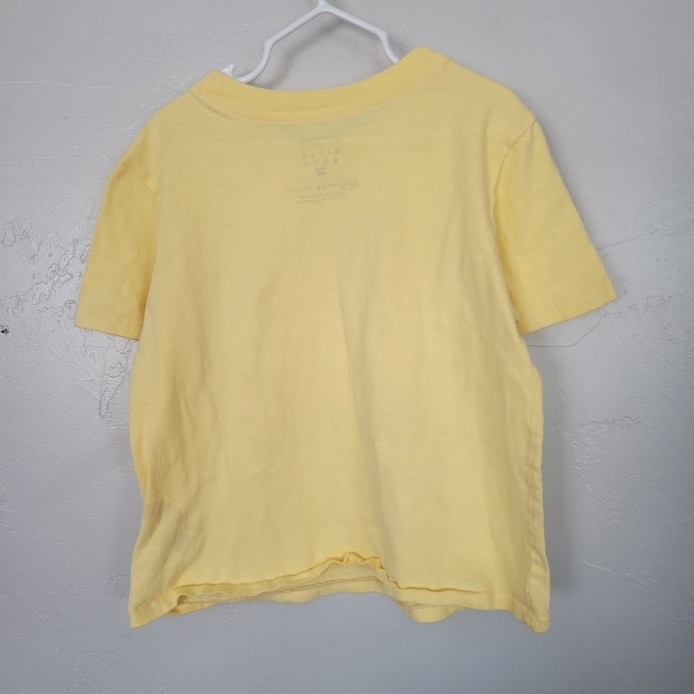 Billabong Little Girls XS Yellow Short Sleeve T-shirt Graphic Tee Sunset Flowers - Picture 2 of 4